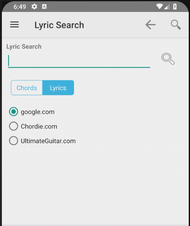 Search For Lyrics Setlist Helper Help