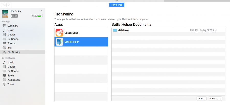 ITunes File Sharing