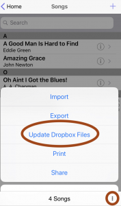 Update Dropbox Files