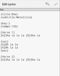 Edit Lyrics Android